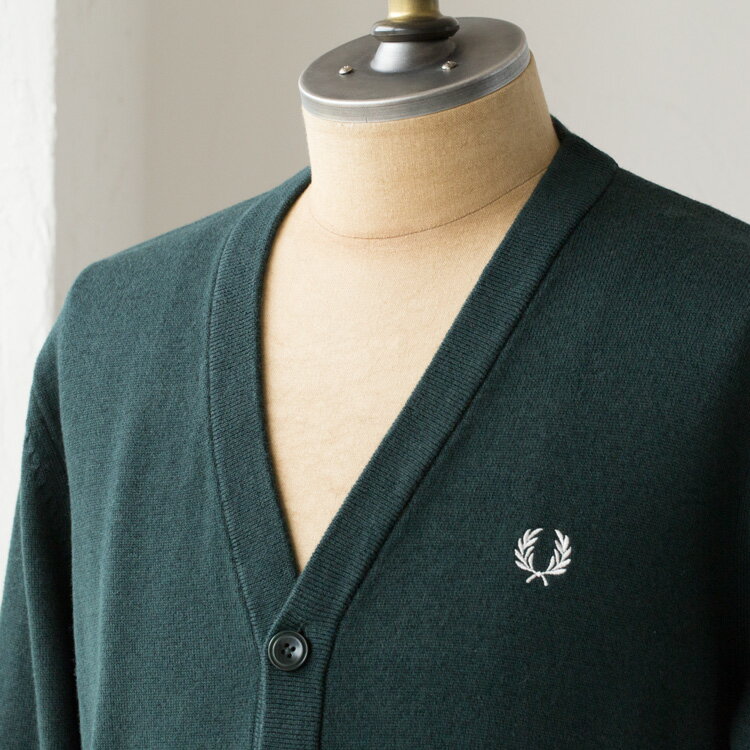 フレッドペリー レタード カーディガン K2518 FRED PERRY TIPPED