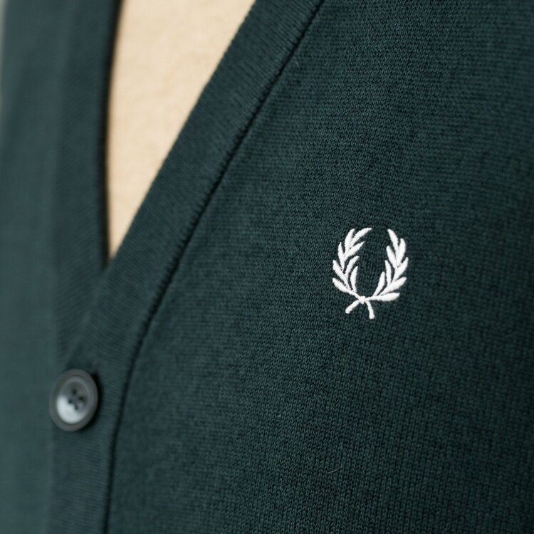 フレッドペリー レタード カーディガン K2518 FRED PERRY TIPPED