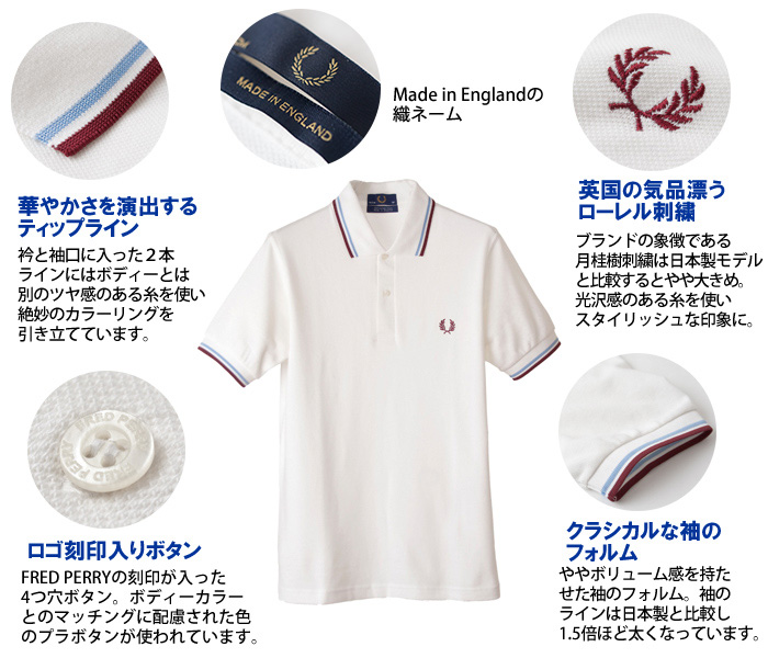 フレッドペリー ポロシャツ FRED PERRY M12/M12N 英国製 メンズ ラインポロ 大きいサイズ メンズ3L